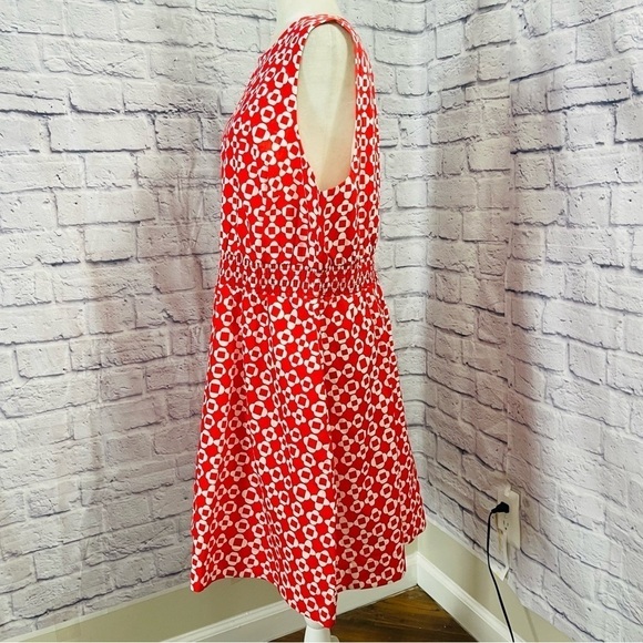 BODEN Coral Mosaic Sleeveless Smocked Waist Mini Dress - SIZE 16/18R - NWT - Picture 6 of 13